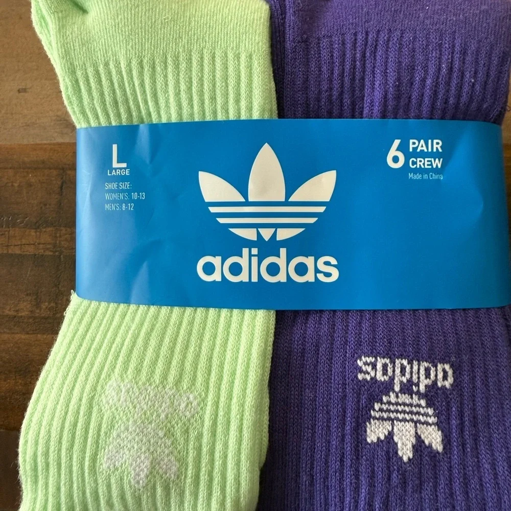 adidas Originals Men's Trefoil Crew Socks - 6 Pack